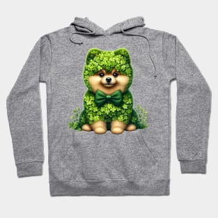 Clover Pomeranian Dog St Patricks Day Hoodie